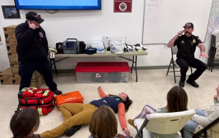 Girl Scouts First Aid Class December 2025 demonstration