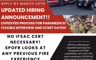 Firefighter Paramedic job announcement